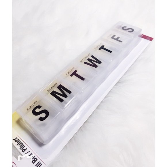 BIG 7 Day JUMBO Pill/tablets Box Weekly Organizer case Storage Container 9" long - Picture 3 of 3